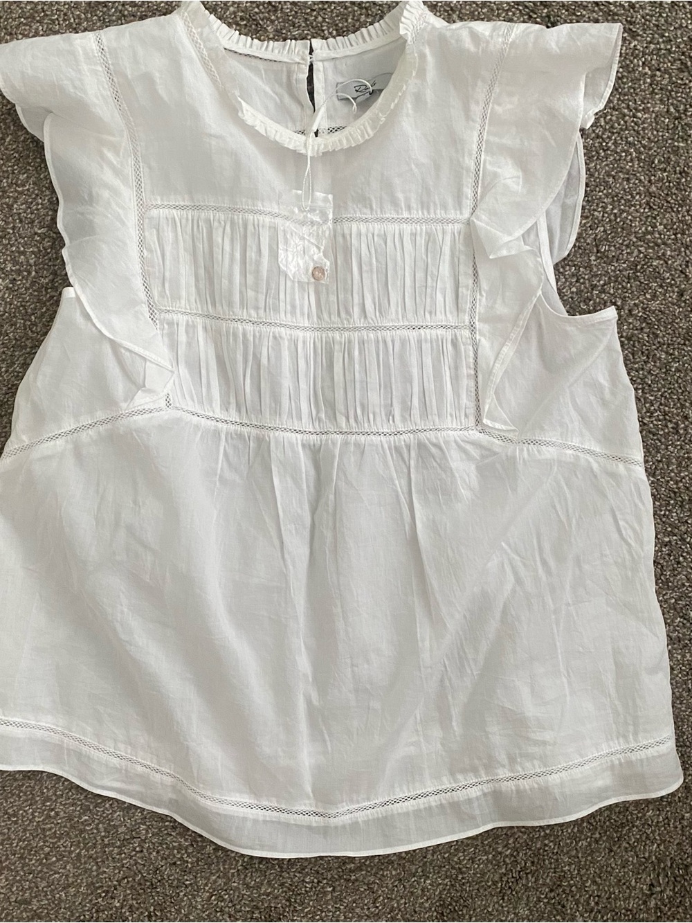 Rails Women’s Filomena Flutter Sleeve Top
Bright White 100% Cotton Small NWOT